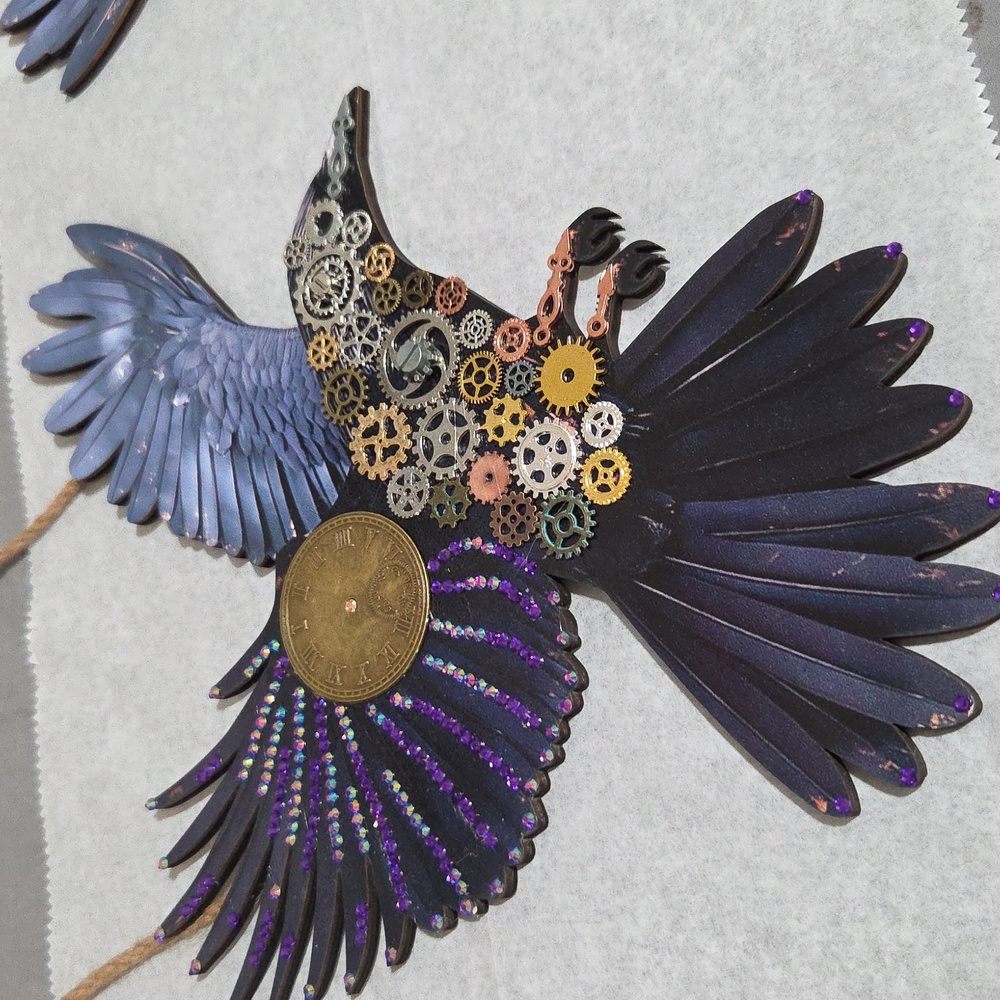 Hand Crafted Steampunk Crow